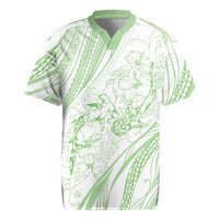 Sharks Couple Dreamy Polynesians Floral Sea Rugby Jersey Emerald - Polynesian Pride