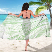 Sharks Couple Dreamy Polynesians Floral Sea Sarong Emerald - Polynesian Pride