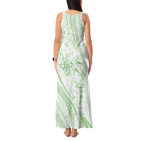 Sharks Couple Dreamy Polynesians Floral Sea Tank Maxi Dress Emerald - Polynesian Pride
