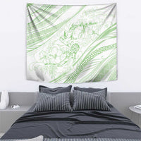 Sharks Couple Dreamy Polynesians Floral Sea Tapestry Emerald - Polynesian Pride