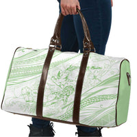 Sharks Couple Dreamy Polynesians Floral Sea Travel Bag Emerald - Polynesian Pride