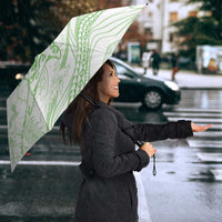 Sharks Couple Dreamy Polynesians Floral Sea Umbrella Emerald - Polynesian Pride