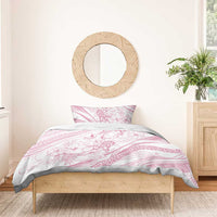 Sharks Couple Dreamy Polynesians Floral Sea Bedding Set Pink - Polynesian Pride