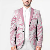 Sharks Couple Dreamy Polynesians Floral Sea Blazer Pink - Polynesian Pride