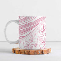 Sharks Couple Dreamy Polynesians Floral Sea Ceramic Mug Pink - Polynesian Pride