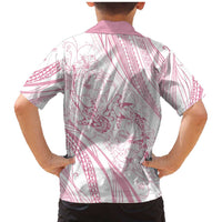 Sharks Couple Dreamy Polynesians Floral Sea Family Matching Mermaid Dress and Hawaiian Shirt Pink - Polynesian Pride
