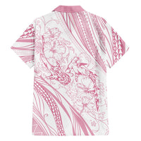 Sharks Couple Dreamy Polynesians Floral Sea Family Matching Tank Maxi Dress and Hawaiian Shirt Pink LT7 - Polynesian Pride