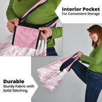 Sharks Couple Dreamy Polynesians Floral Sea Grocery Bag Pink - Polynesian Pride