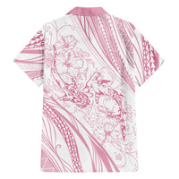 Sharks Couple Dreamy Polynesians Floral Sea Hawaiian Shirt Pink LT7 - Polynesian Pride