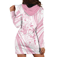 Sharks Couple Dreamy Polynesians Floral Sea Hoodie Dress Pink - Polynesian Pride
