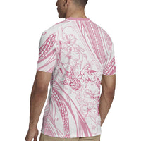 Sharks Couple Dreamy Polynesians Floral Sea Rugby Jersey Pink - Polynesian Pride