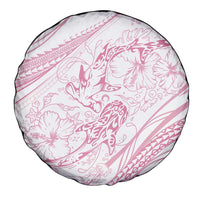Sharks Couple Dreamy Polynesians Floral Sea Spare Tire Cover Pink - Polynesian Pride