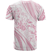Sharks Couple Dreamy Polynesians Floral Sea T Shirt Pink - Polynesian Pride