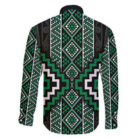 Jade Tukutuku Pattern Aotearoa Family Matching Tank Maxi Dress and Hawaiian Shirt Niho Taniwha and Puhoro Motifs LT7 - Polynesian Pride