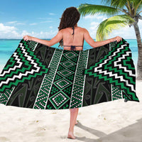 Jade Tukutuku Pattern Aotearoa Sarong Niho Taniwha and Puhoro Motifs