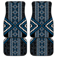 Azure Tukutuku Pattern Aotearoa Car Mats Niho Taniwha and Puhoro Motifs