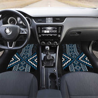 Azure Tukutuku Pattern Aotearoa Car Mats Niho Taniwha and Puhoro Motifs