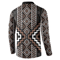 Classic Tukutuku Pattern Aotearoa Button Sweatshirt Niho Taniwha and Puhoro Motifs