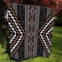 Classic Tukutuku Pattern Aotearoa Quilt Niho Taniwha and Puhoro Motifs LT7 - Polynesian Pride