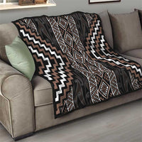 Classic Tukutuku Pattern Aotearoa Quilt Niho Taniwha and Puhoro Motifs LT7 - Polynesian Pride