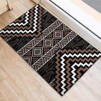 Classic Tukutuku Pattern Aotearoa Rubber Doormat Niho Taniwha and Puhoro Motifs LT7 - Polynesian Pride
