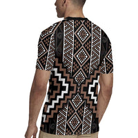 Classic Tukutuku Pattern Aotearoa Rugby Jersey Niho Taniwha and Puhoro Motifs