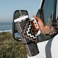 Classic Tukutuku Pattern Aotearoa Tumbler With Handle Niho Taniwha and Puhoro Motifs