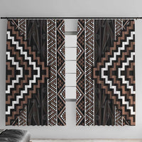 Classic Tukutuku Pattern Aotearoa Window Curtain Niho Taniwha and Puhoro Motifs