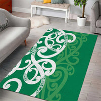 Pounamu Green Maori Area Rug Koru Kowhaiwhai - Polynesian Pride