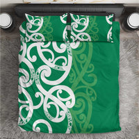 Pounamu Green Maori Bedding Set Koru Kowhaiwhai - Polynesian Pride