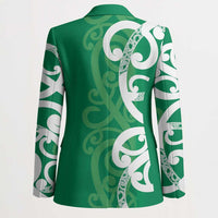 Pounamu Green Maori Blazer Koru Kowhaiwhai - Polynesian Pride