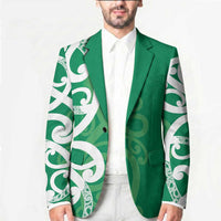 Pounamu Green Maori Blazer Koru Kowhaiwhai - Polynesian Pride