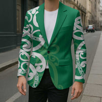 Pounamu Green Maori Blazer Koru Kowhaiwhai - Polynesian Pride