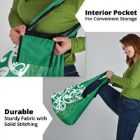 Pounamu Green Maori Grocery Bag Koru Kowhaiwhai LT7 - Polynesian Pride