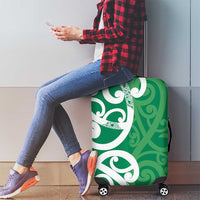 Pounamu Green Maori Luggage Cover Koru Kowhaiwhai - Polynesian Pride