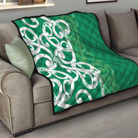 Pounamu Green Maori Quilt Koru Kowhaiwhai - Polynesian Pride