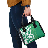 Pounamu Green Maori Shoulder Handbag Koru Kowhaiwhai LT7 - Polynesian Pride