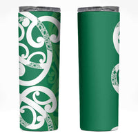 Pounamu Green Maori Skinny Tumbler Koru Kowhaiwhai - Polynesian Pride