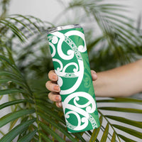 Pounamu Green Maori Skinny Tumbler Koru Kowhaiwhai - Polynesian Pride