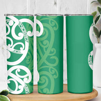 Pounamu Green Maori Skinny Tumbler Koru Kowhaiwhai - Polynesian Pride