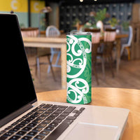 Pounamu Green Maori Skinny Tumbler Koru Kowhaiwhai - Polynesian Pride