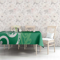 Pounamu Green Maori Tablecloth Koru Kowhaiwhai - Polynesian Pride