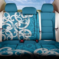 Azure Blue Maori Back Car Seat Cover Koru Kowhaiwhai - Polynesian Pride