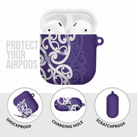 Violet Green Maori AirPods Case Koru Kowhaiwhai LT7 - Polynesian Pride