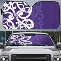 Violet Green Maori Auto Sun Shade Koru Kowhaiwhai - Polynesian Pride
