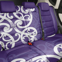 Violet Green Maori Back Car Seat Cover Koru Kowhaiwhai - Polynesian Pride