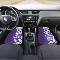 Violet Green Maori Car Mats Koru Kowhaiwhai - Polynesian Pride