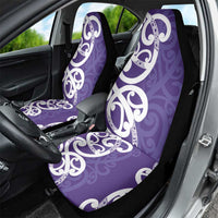 Violet Green Maori Car Seat Cover Koru Kowhaiwhai - Polynesian Pride