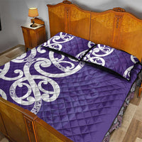 Violet Green Maori Quilt Bed Set Koru Kowhaiwhai LT7 - Polynesian Pride