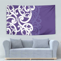 Violet Green Maori Tapestry Koru Kowhaiwhai LT7 - Polynesian Pride